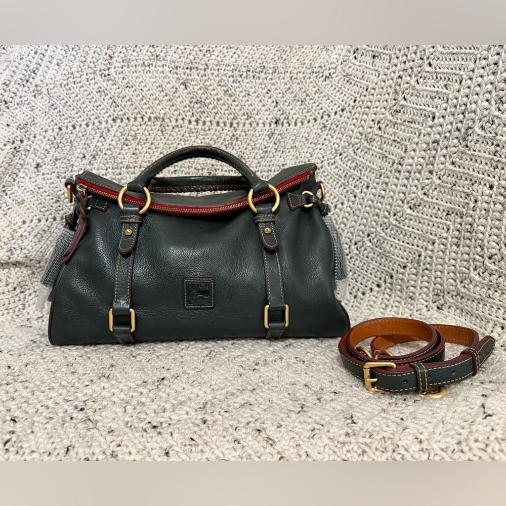 Dooney and Bourke Large Dark Green Florentine Satchel
